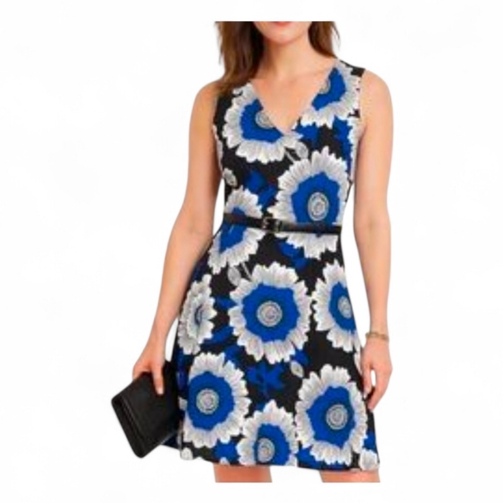 NWT TOMMY HILFIGER A-Line Belted Floral Dress - Size 10